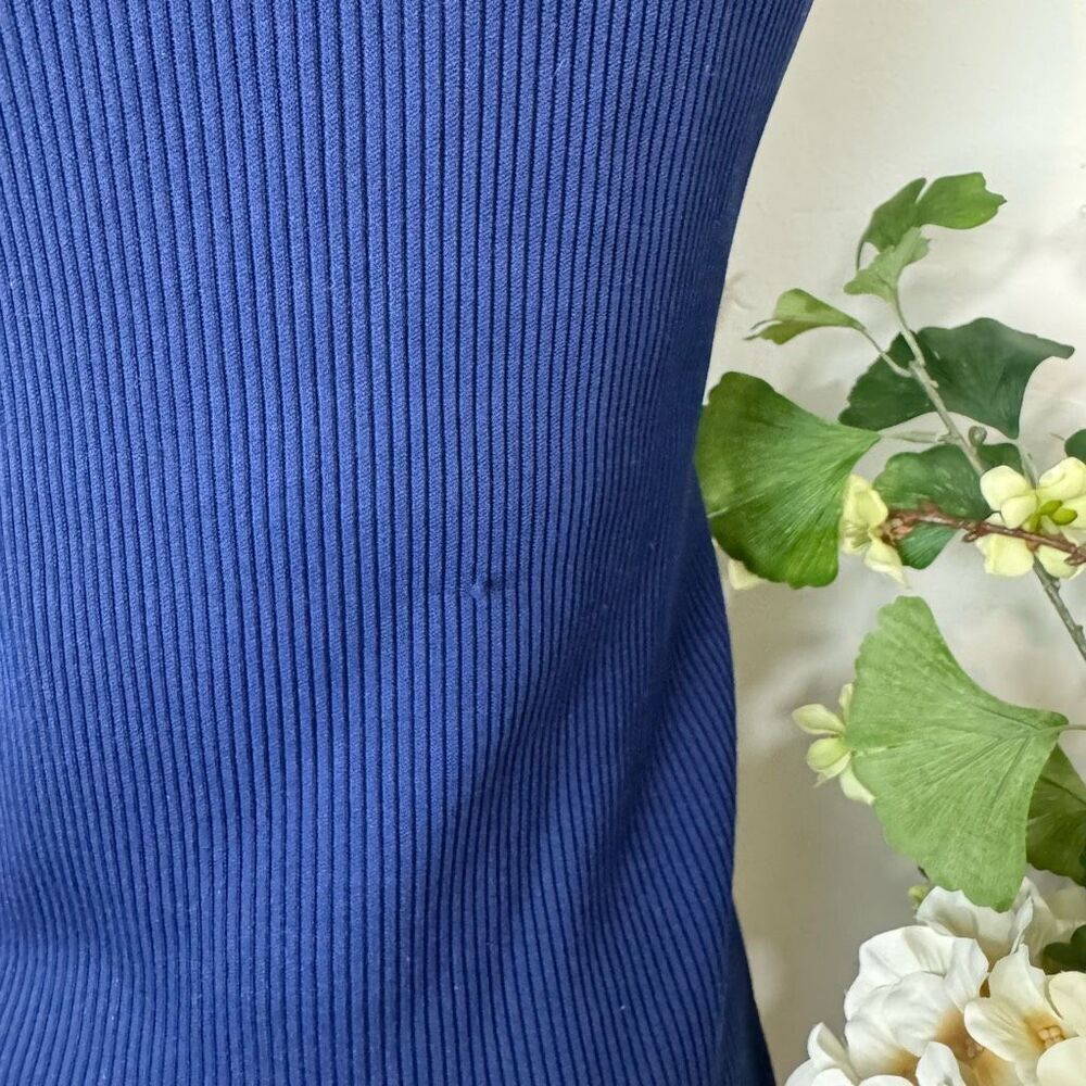 VINTAGE 70s | navy ribbed tank top | Donnkenny | medium - Picture 6 of 10
